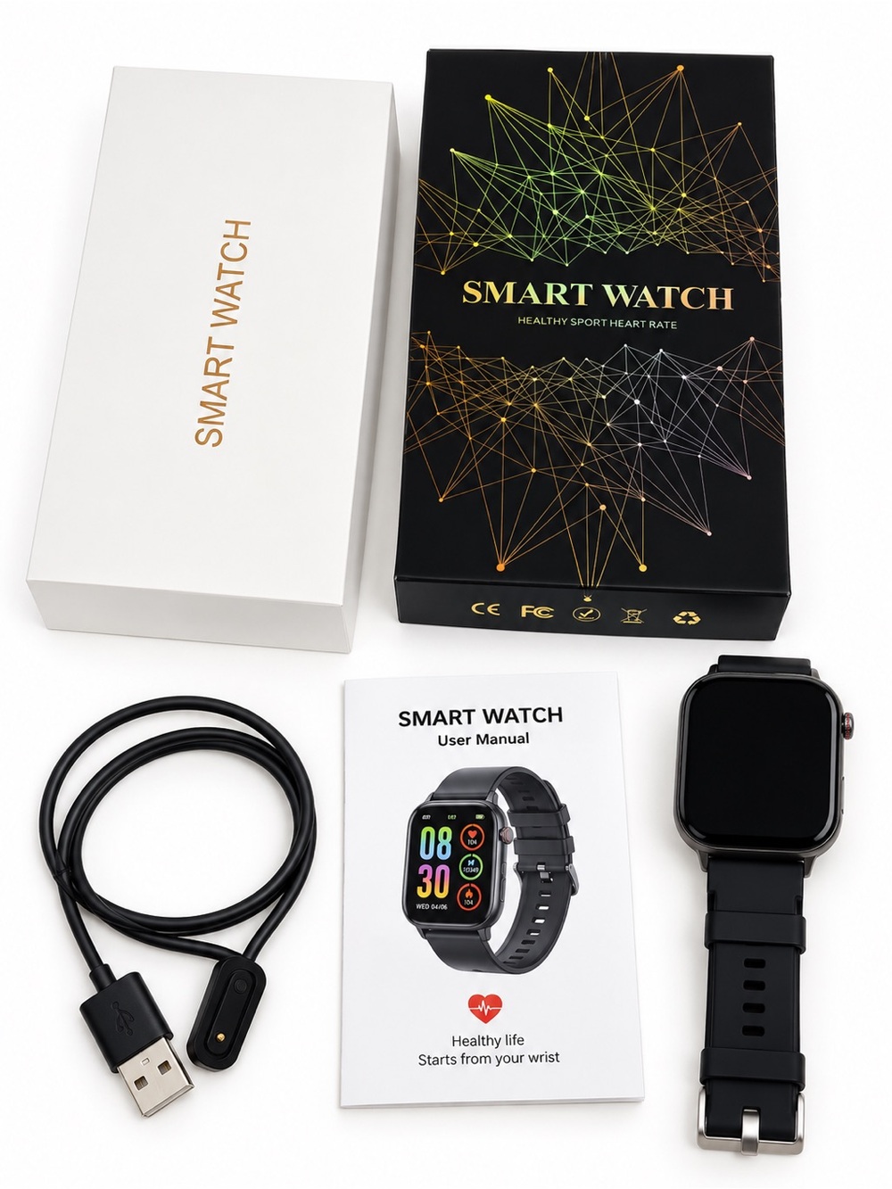 NWB Smart Watch - Black Fitness Smartwatch